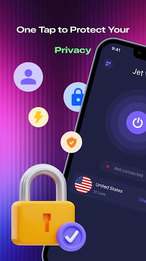 JetVPN - Fast, Unlimited Proxy Ảnh chụp màn hình 0