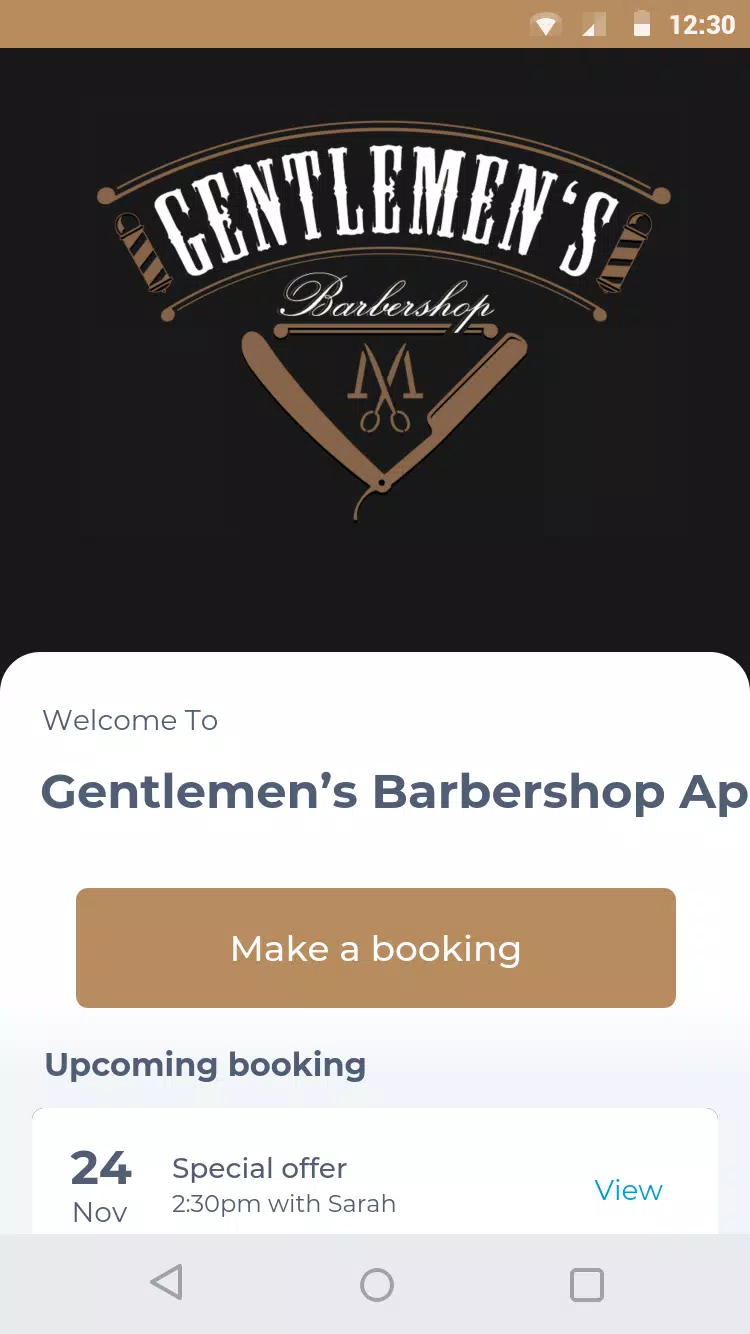 Gentlemen’s Barbershop App स्क्रीनशॉट 0