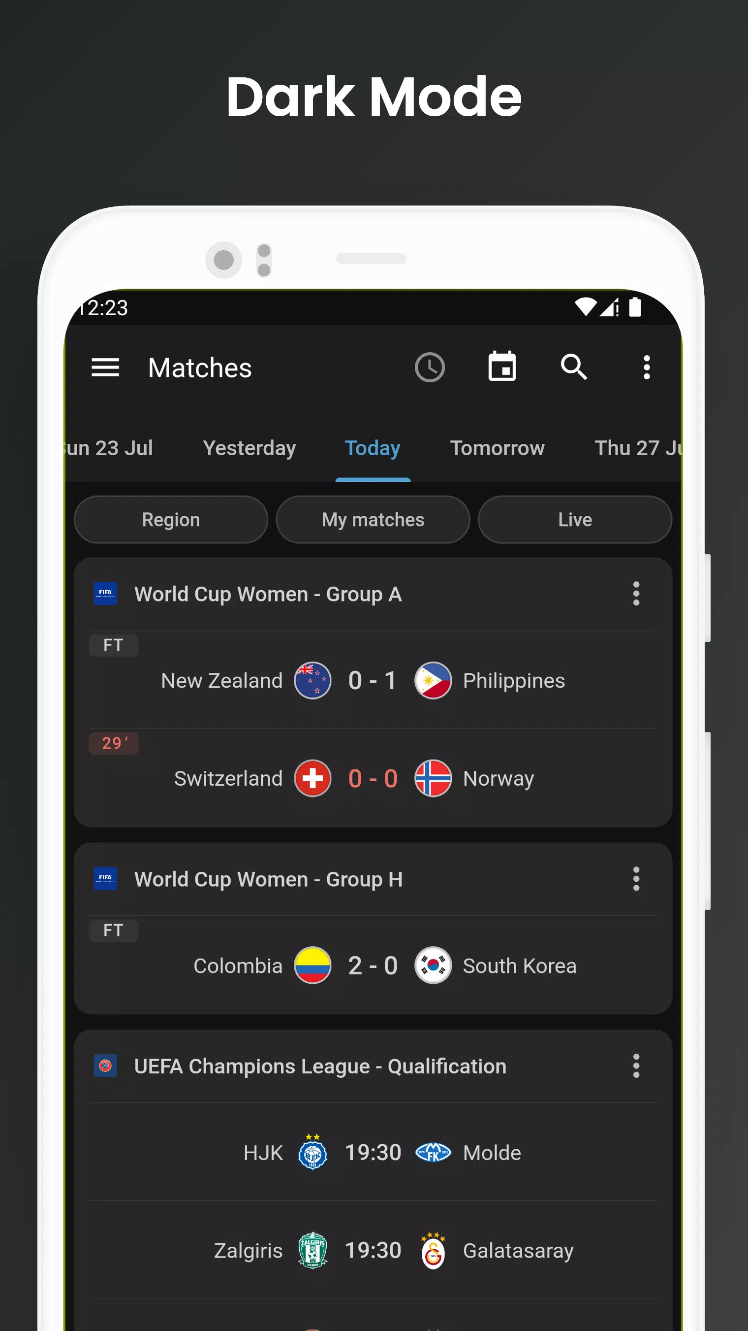 Footba11 - Soccer Live Scores स्क्रीनशॉट 1