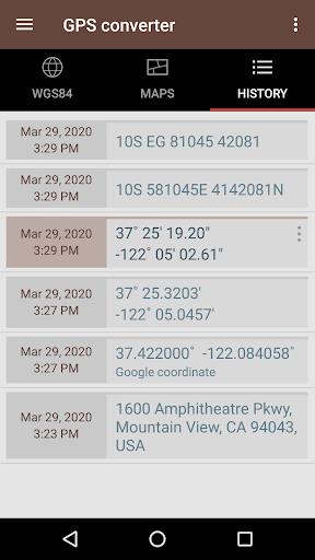 Schermata GPS coordinate converter 3