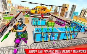 Traffic Car Shooting Games Ekran Görüntüsü 2