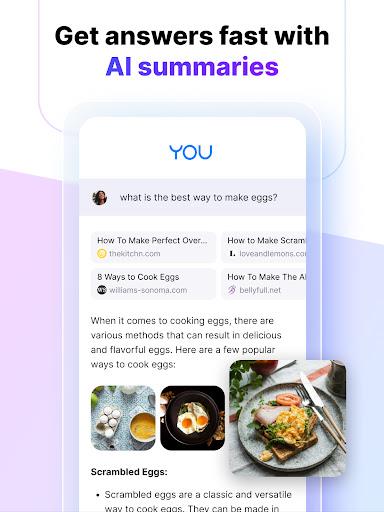 You.com AI Search and Browse ภาพหน้าจอ 2