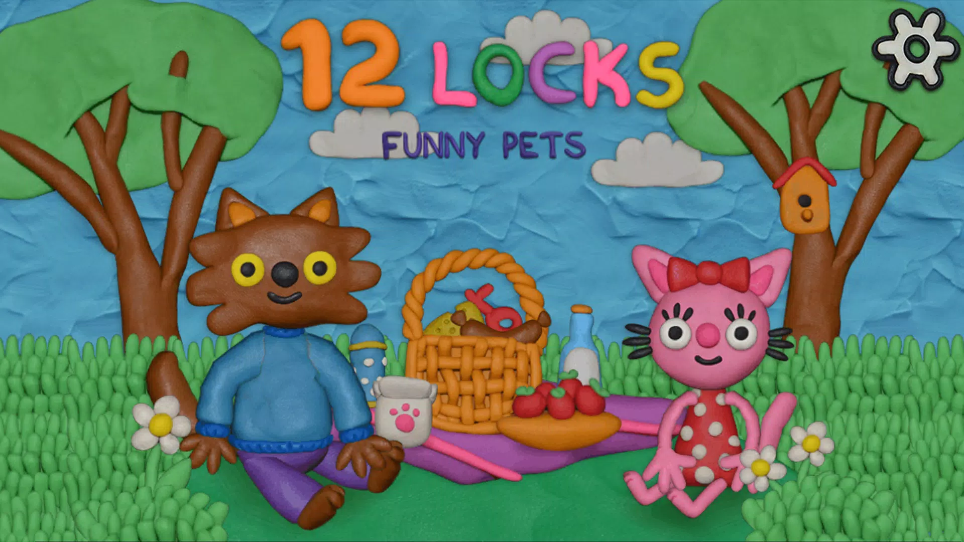 12 Locks Funny Pets Captura de tela 0