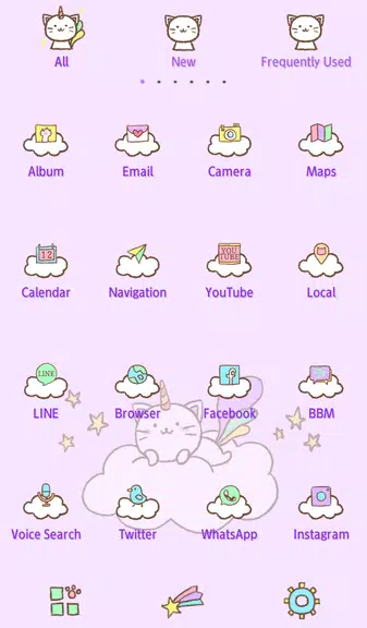 Caticorn Theme +HOME ภาพหน้าจอ 1