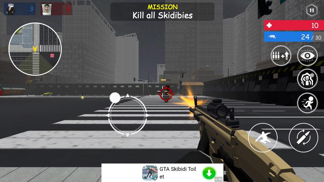 Shoot Skibd Toilet Survival.io Ekran Görüntüsü 3