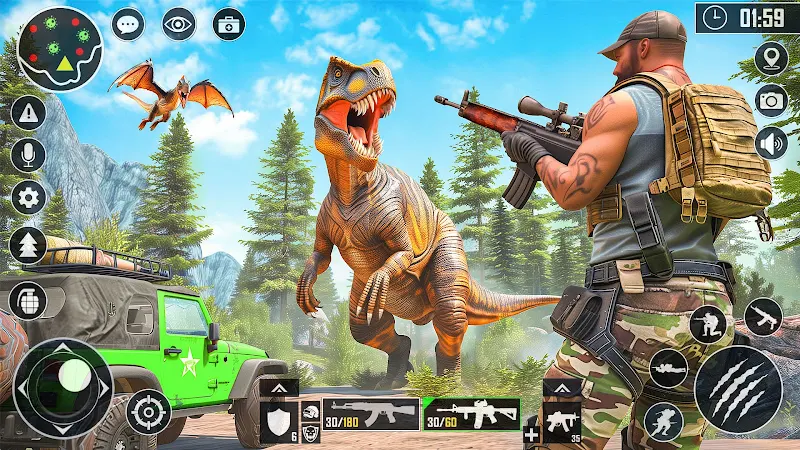 Wild Dino Hunting: Gun Games Ekran Görüntüsü 1