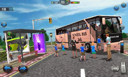 Offroad School Bus Drive Games Captura de pantalla 0