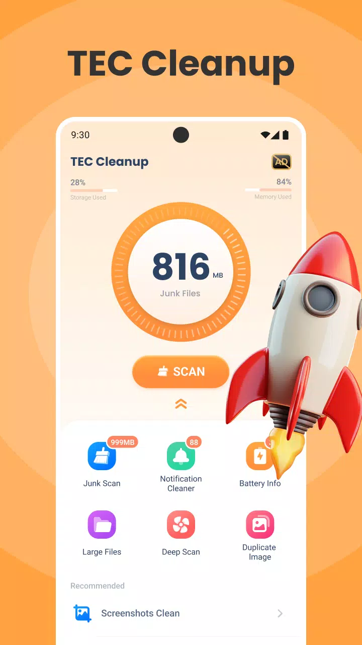 TEC Cleanup - Storage Cleaner Ảnh chụp màn hình 0