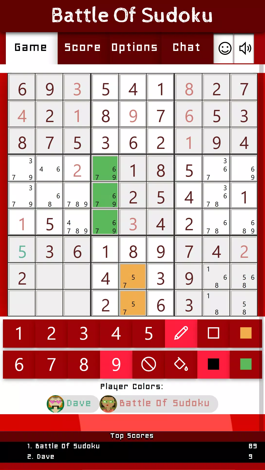 Battle Of Sudoku Schermafbeelding 3