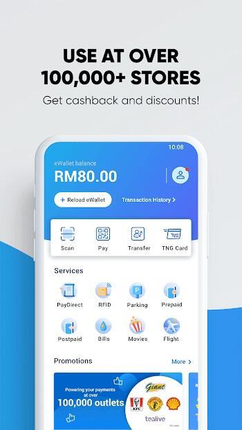 Touch n Go eWallet Mod Tangkapan skrin 1