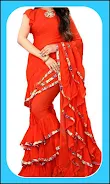 Women Fashion Ruffle Sarees Zrzut ekranu 2