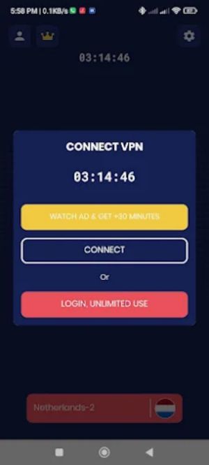 Schermata IRSPEEDY VPN Fast & Private 1