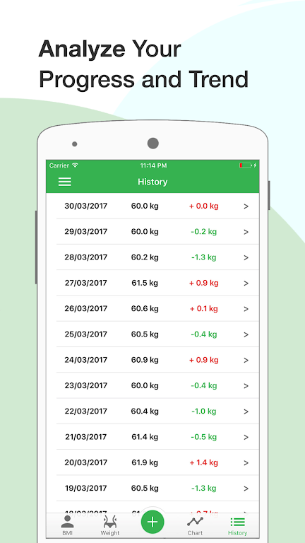 BMI Calculator: Weight Tracker स्क्रीनशॉट 3