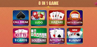 Call Break Ludo & Gin offline ဖန်သားပြင်ဓာတ်ပုံ 0