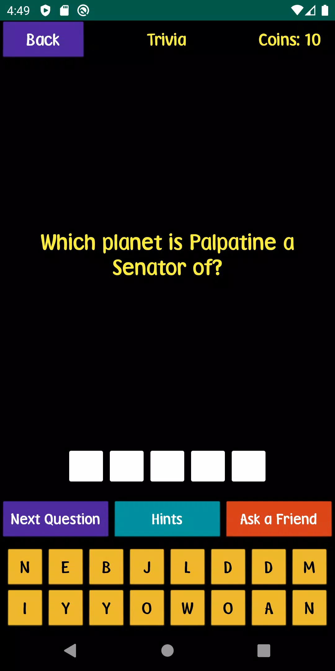 Quiz For SW Fans Скриншот 0