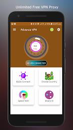 Advance VPN: Fast VPN App Captura de pantalla 0