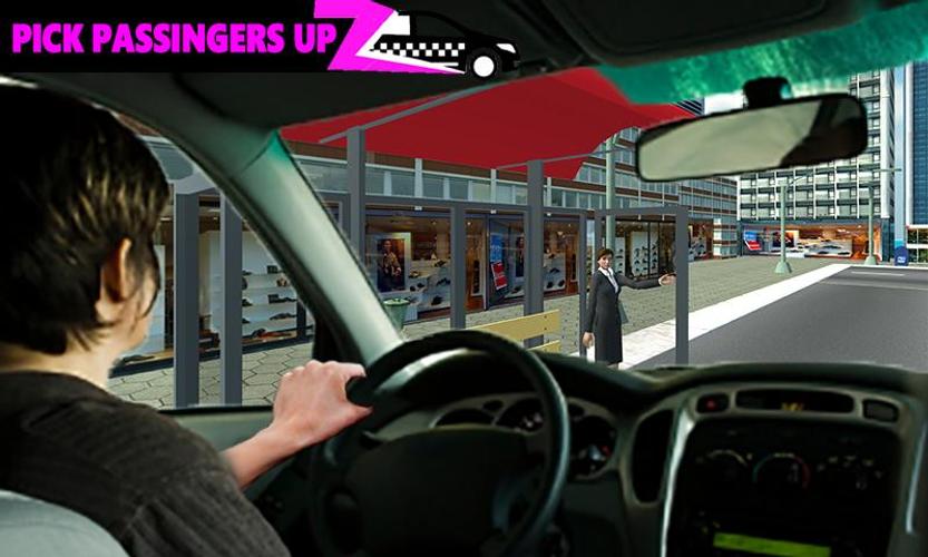 Pink Taxi Driving Game 3D Ảnh chụp màn hình 3