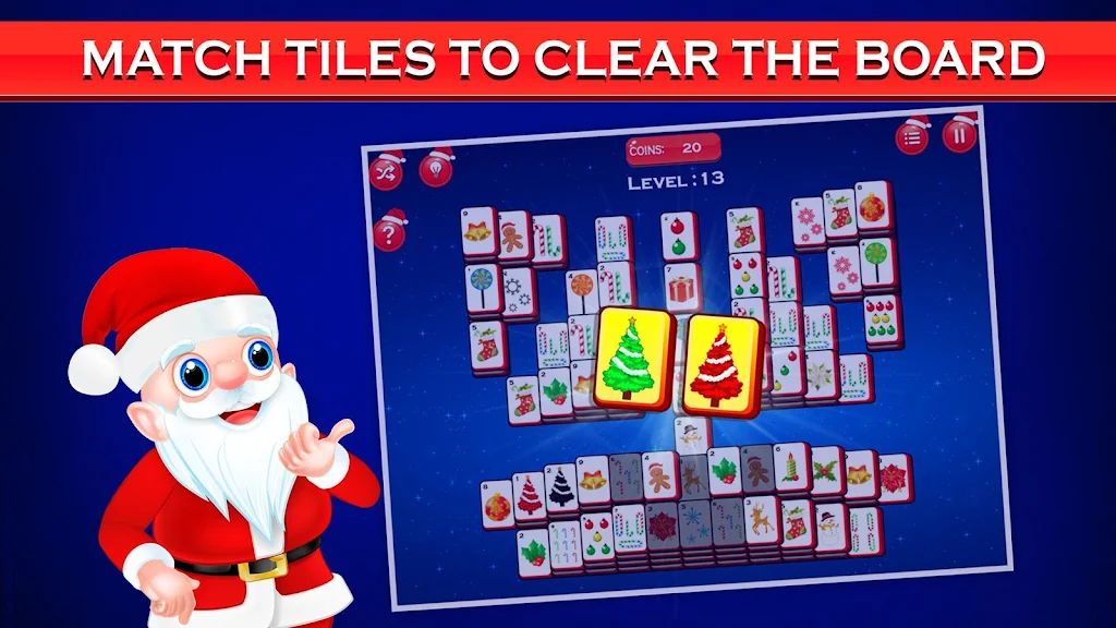 Mahjong Deluxe - Christmas Fun ภาพหน้าจอ 1