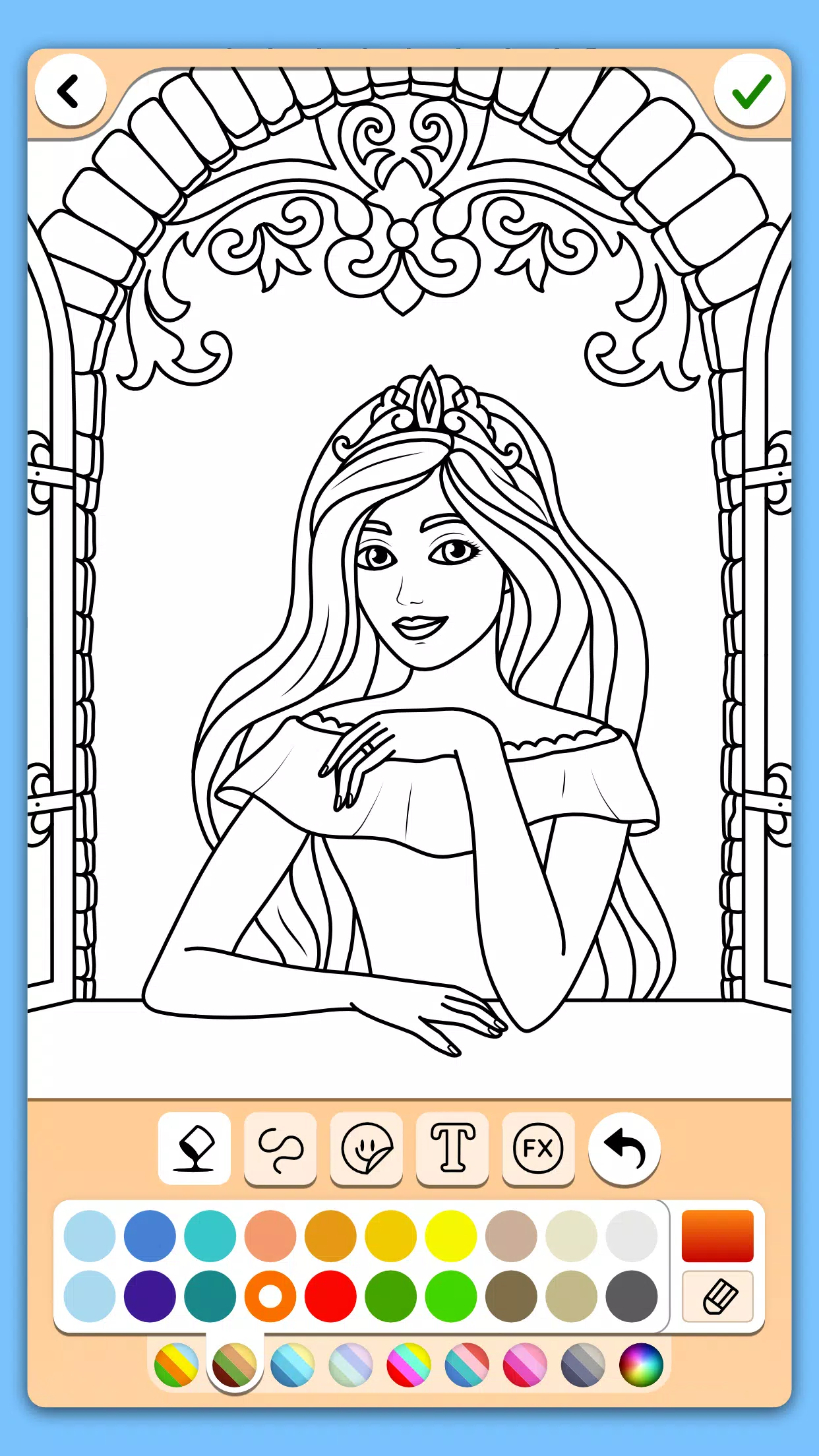 Princess Coloring Game Ảnh chụp màn hình 1