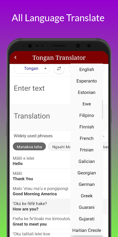 Tongan Translator Tangkapan skrin 1