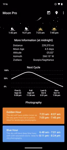 Schermata My Moon Phase - Lunar Calendar 1