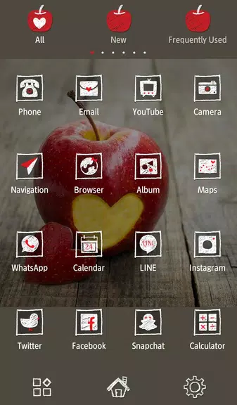 Heart Apple Theme +HOME স্ক্রিনশট 1