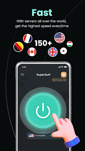 SuperSurf VPN - Fast &Safe VPN ภาพหน้าจอ 1