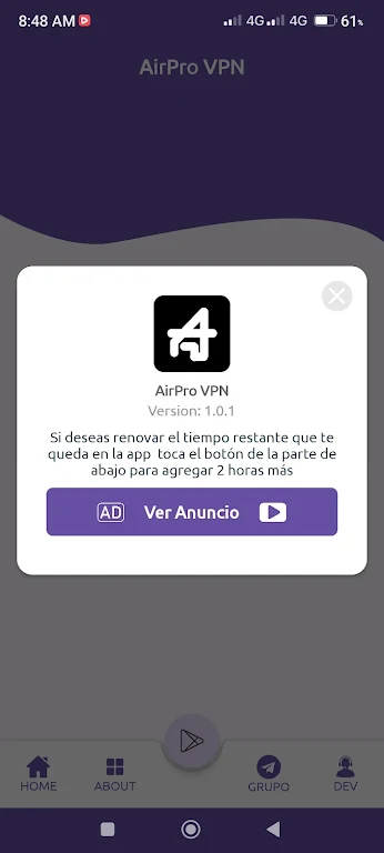 Schermata AirPro VPN 0