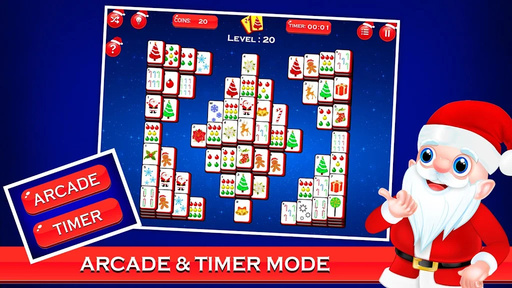 Mahjong Deluxe - Christmas Fun Ekran Görüntüsü 2