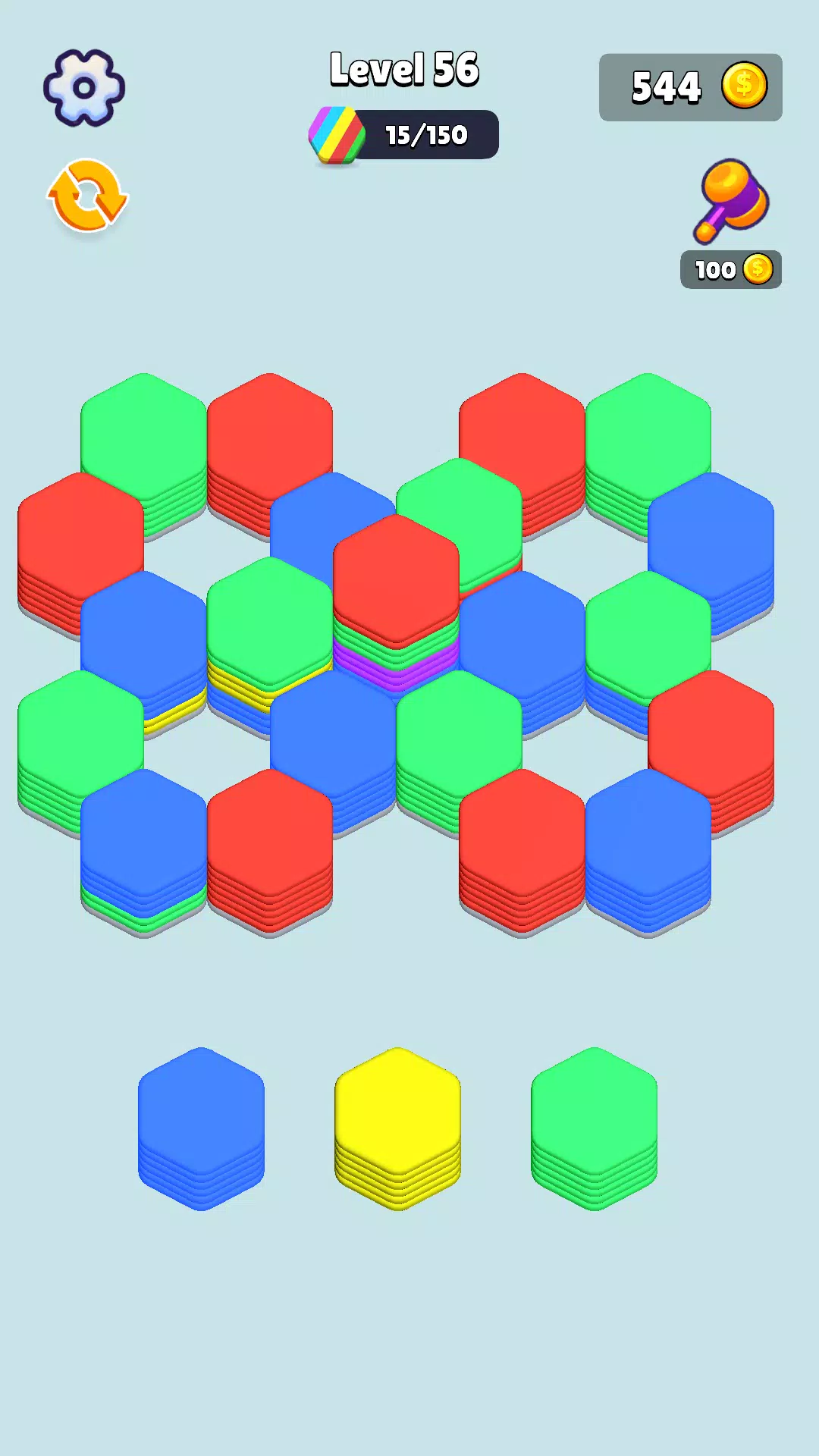 Stack Hexa Sort: Puzzle Match Captura de tela 1