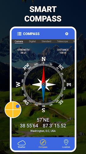 Digital Compass - GPS Compass Captura de pantalla 1