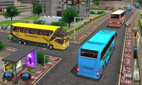 Offroad School Bus Drive Games Captura de pantalla 1