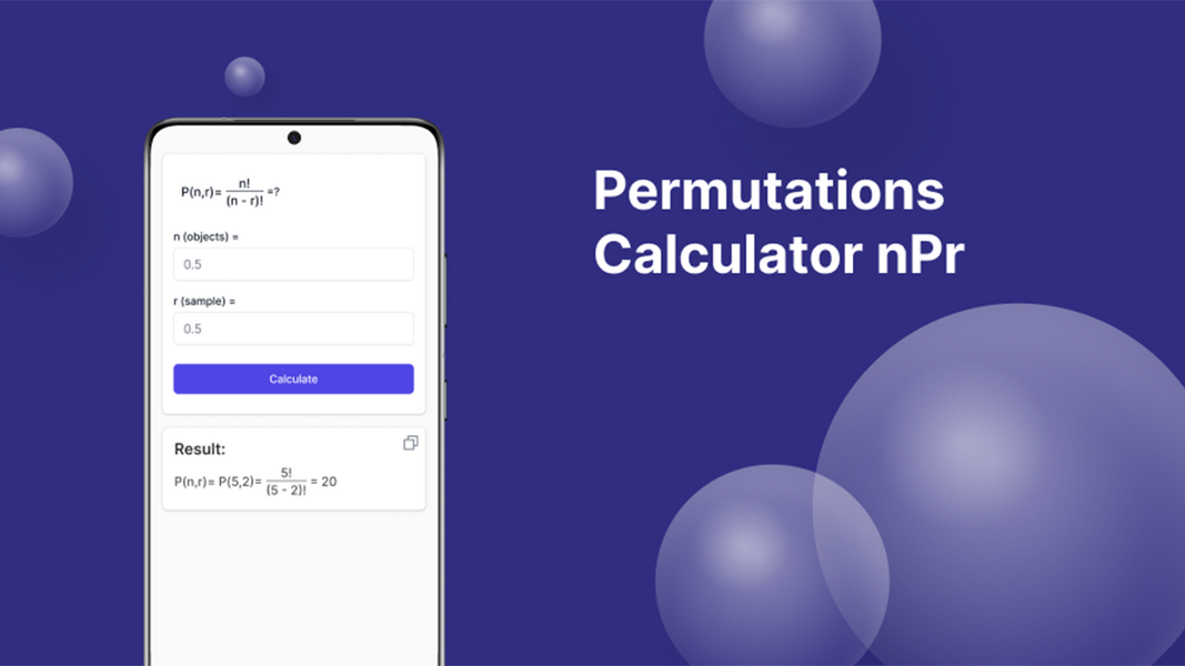 Permutations Calculator ဖန်သားပြင်ဓာတ်ပုံ 2