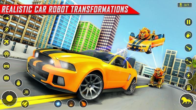 Lion Robot Car Game:Robot Game ဖန်သားပြင်ဓာတ်ပုံ 3