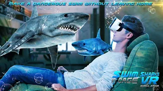 Swim Sharks Cage VR Simulator Tangkapan skrin 2