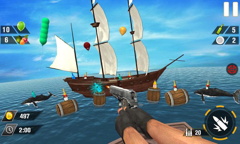 Bottle Gun Shooter Game Mod स्क्रीनशॉट 2