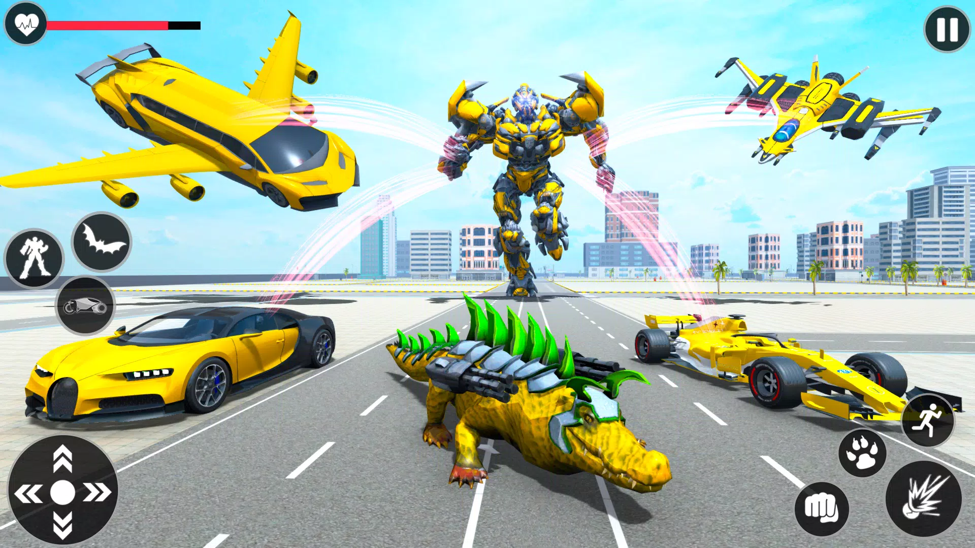 Flying Robot Transforming Game Screenshot 3