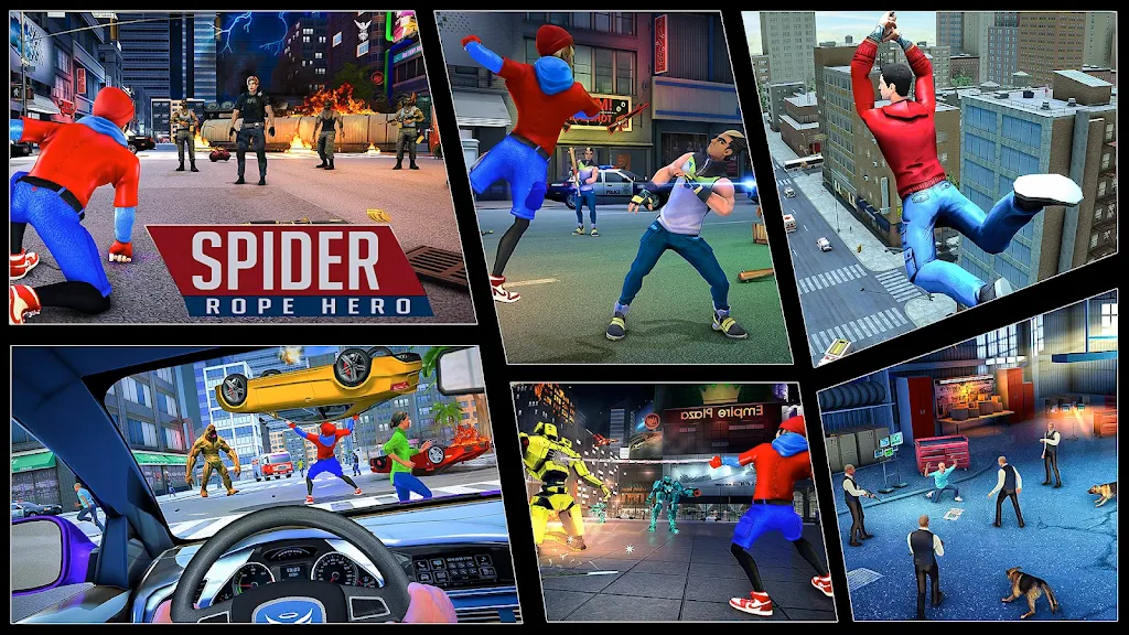 Flying Spider Fight Hero Games ဖန်သားပြင်ဓာတ်ပုံ 0