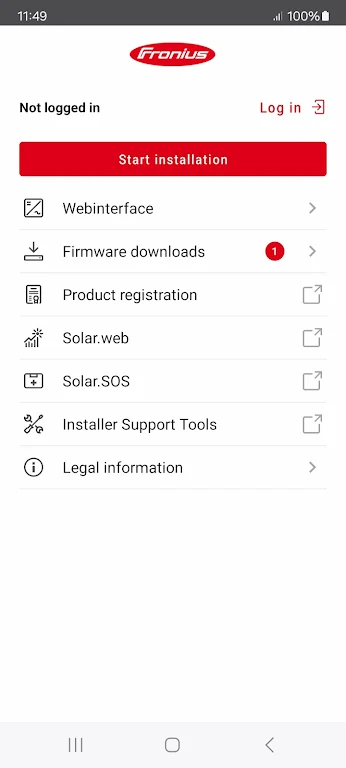 Fronius Solar.start Captura de tela 1