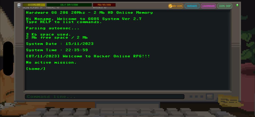 Hacker Online RPG ภาพหน้าจอ 0