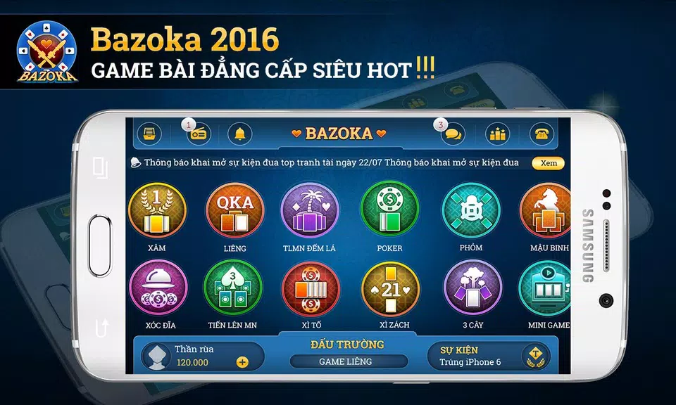 Bazoka - game bai online 2016 ဖန်သားပြင်ဓာတ်ပုံ 0