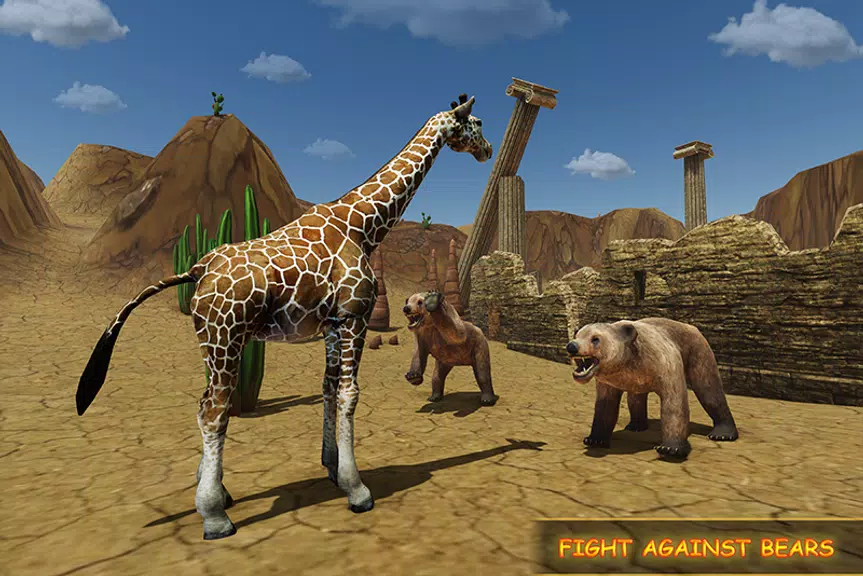 Giraffe Family Life Jungle Sim 스크린샷 2