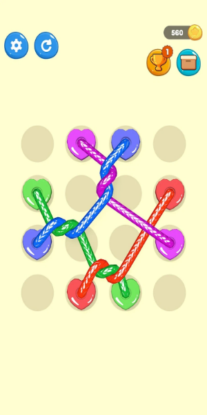 Tangled Line 3D: Knot Twisted Schermafbeelding 0