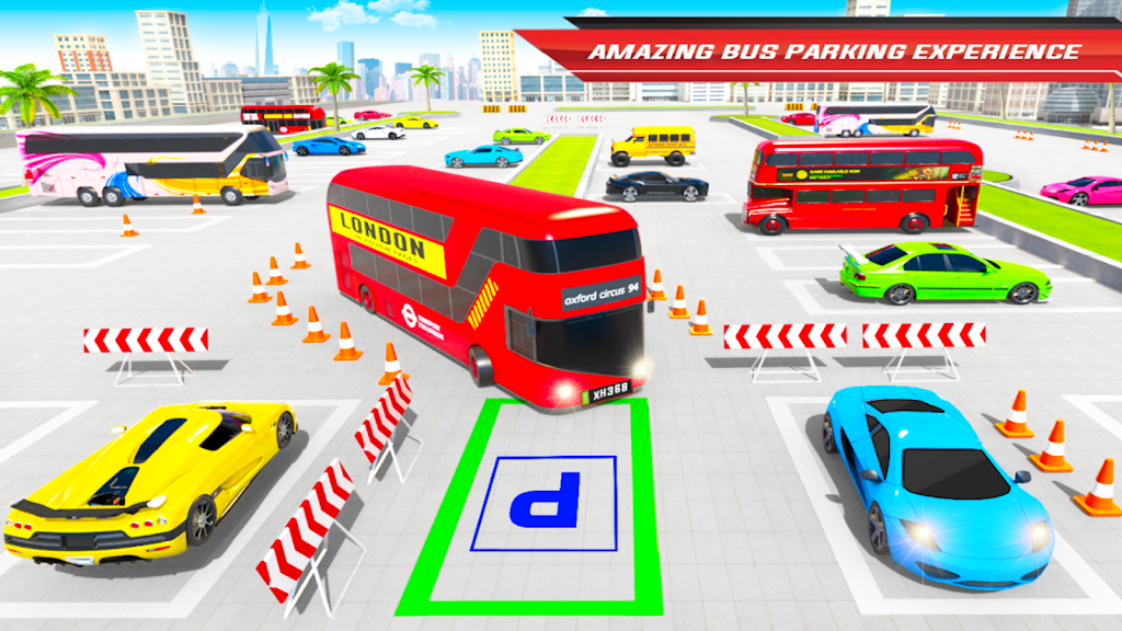 City Coach Bus Driving Sim 3D Schermafbeelding 2