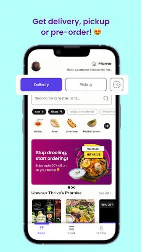 Thrive: Online Food Delivery Tangkapan skrin 3