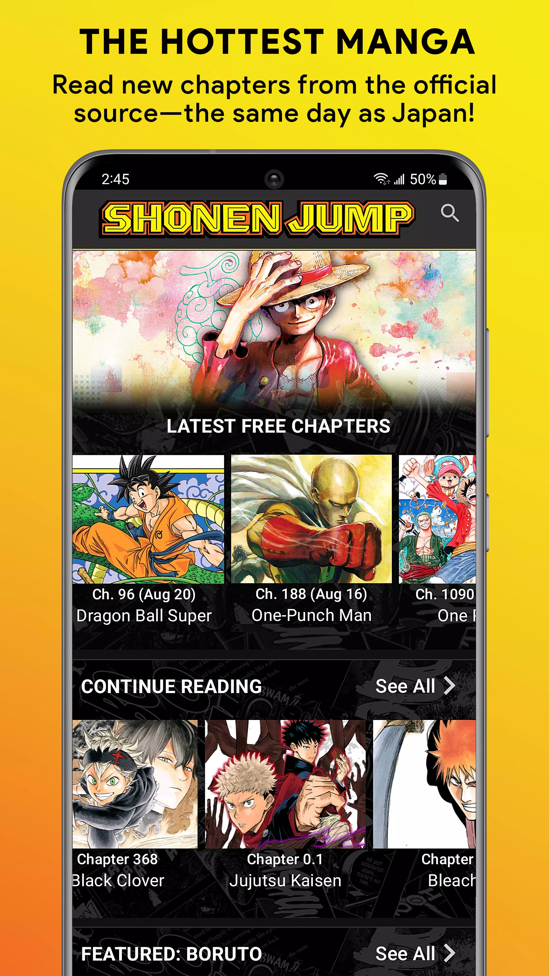 Shonen Jump Manga & Comics Captura de tela 0