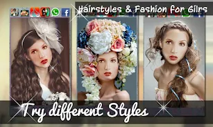 Hairstyles & Fashion for Girls Ekran Görüntüsü 0