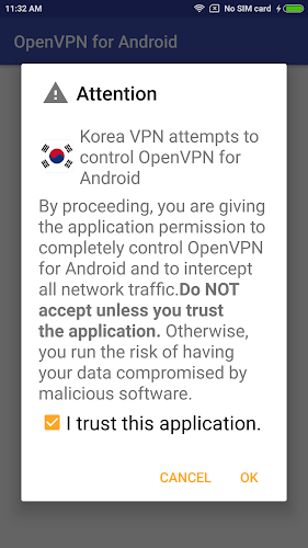 Korea VPN - Plugin for OpenVPN ภาพหน้าจอ 0