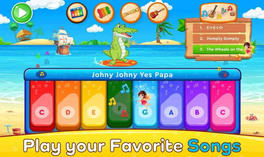 Piano Kids Music Songs & Games ภาพหน้าจอ 1