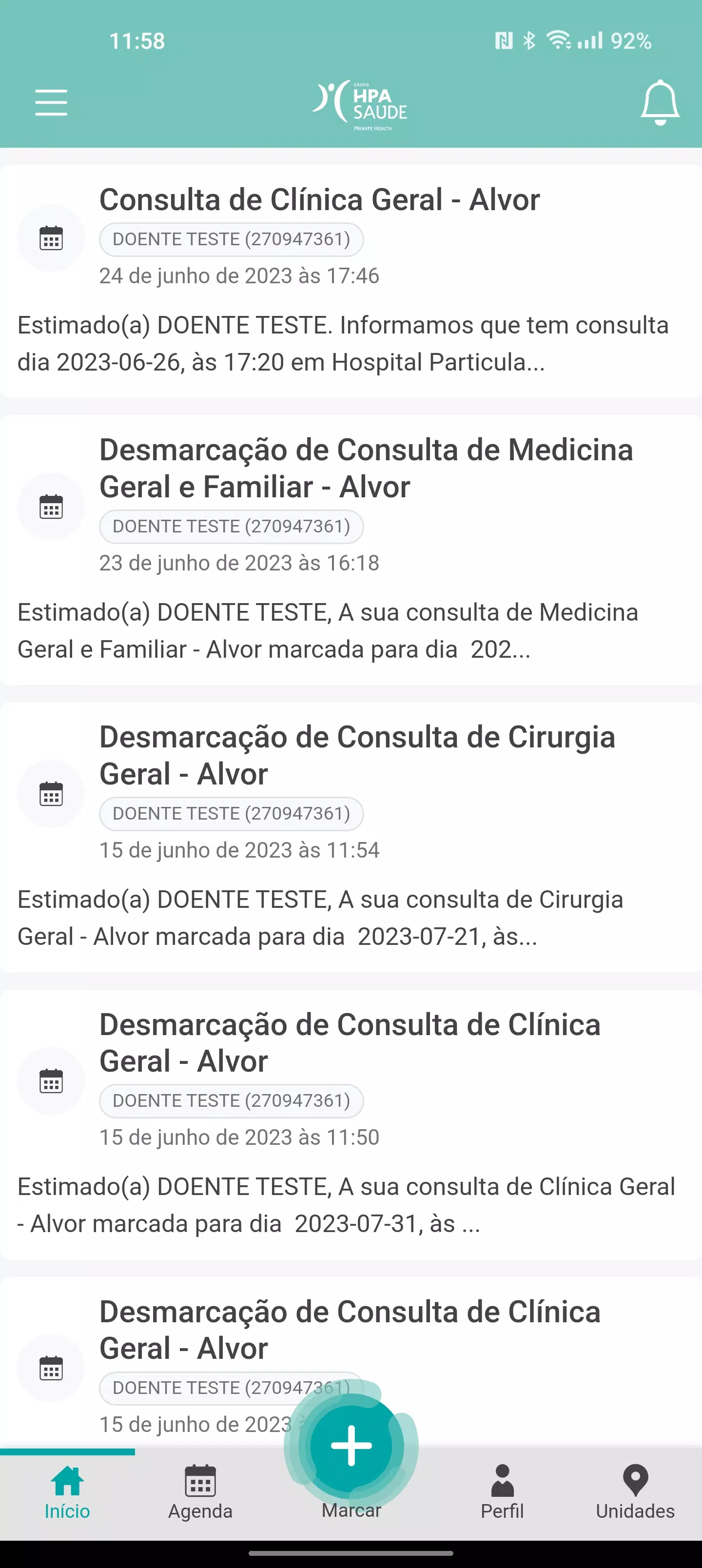 myHPA Saúde Ekran Görüntüsü 0